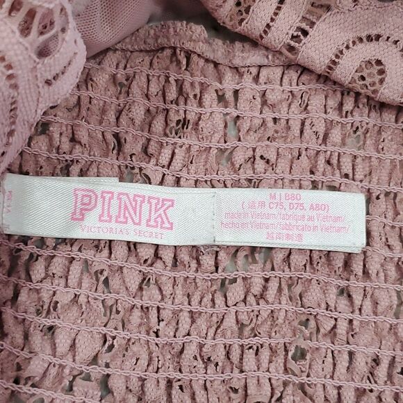 Pink, Victoria Secret champagne lace bralette,  Medium - Picture 2 of 4